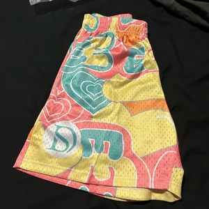 Mesh retro basketball shorts 5 inch inseam